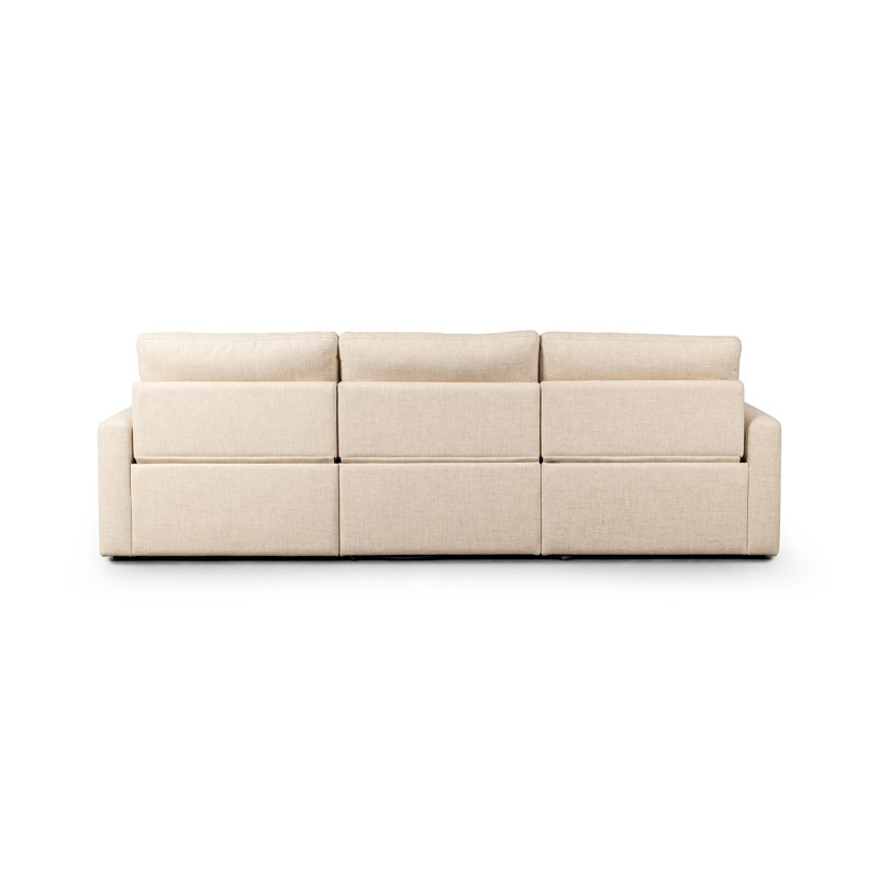 Tillery 111" Upholstered Power Reclining Sofa, Antigo Natural Performance Weave
