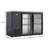 47 in. Commercial Two Glass Door Back Bar Cooler Refrigerator with Side Condenser and Compressor, LED Lighting, 11 Cu. Ft Capacity in Black (KM-BC-2GD-SCBK)-112233248