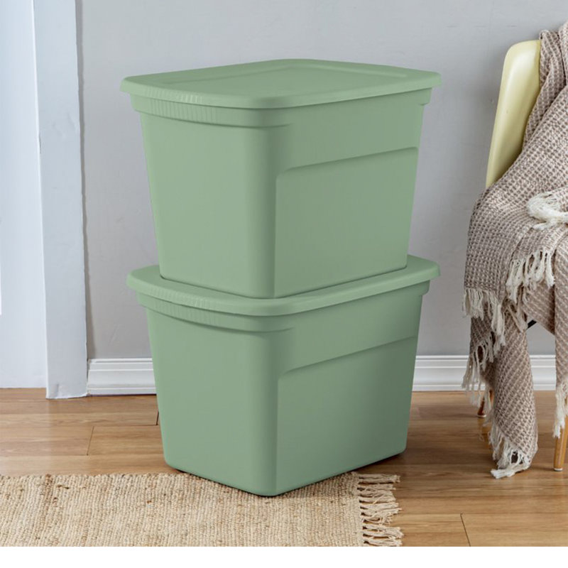 Sterilite Plastic Stackable Storage Tote Container Bin, Crisp Green