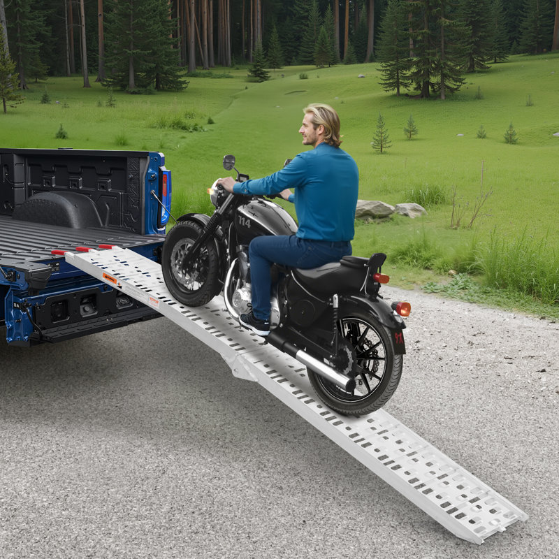 750 lbs Aluminum Ramps 1Pcs Heavy-duty Loading Ramps with Handles