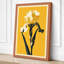 Iris in Gold Botanical - Wrapped Canvas-829820053-829820045