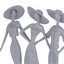 LADIES AT THE RACES Iron Figurine 27cm-92166307