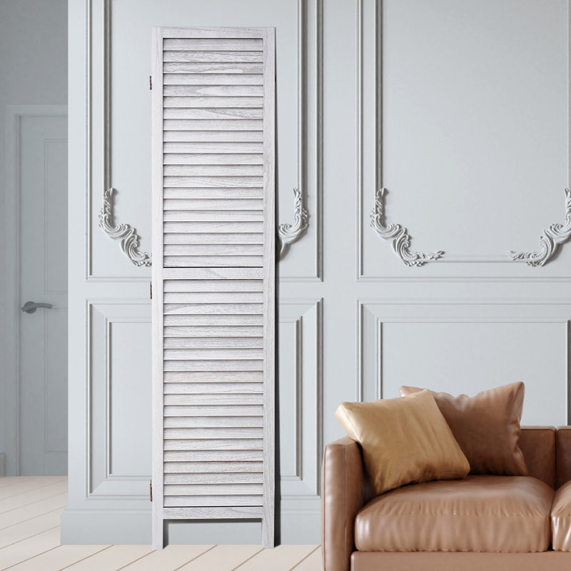 170cm W x 1.9cm H 8 - Panel Folding Room Divider, White