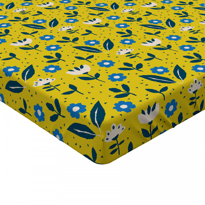 Microfiber Floral Fitted Sheet, Full Fitted Sheet