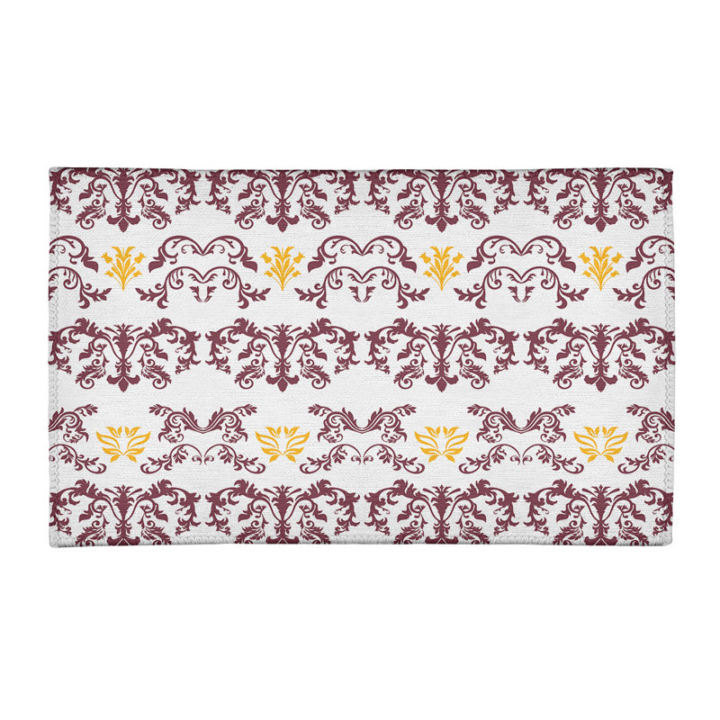 Tapis blanc / rose Damask, Rectangle 2 pi x 3 pi