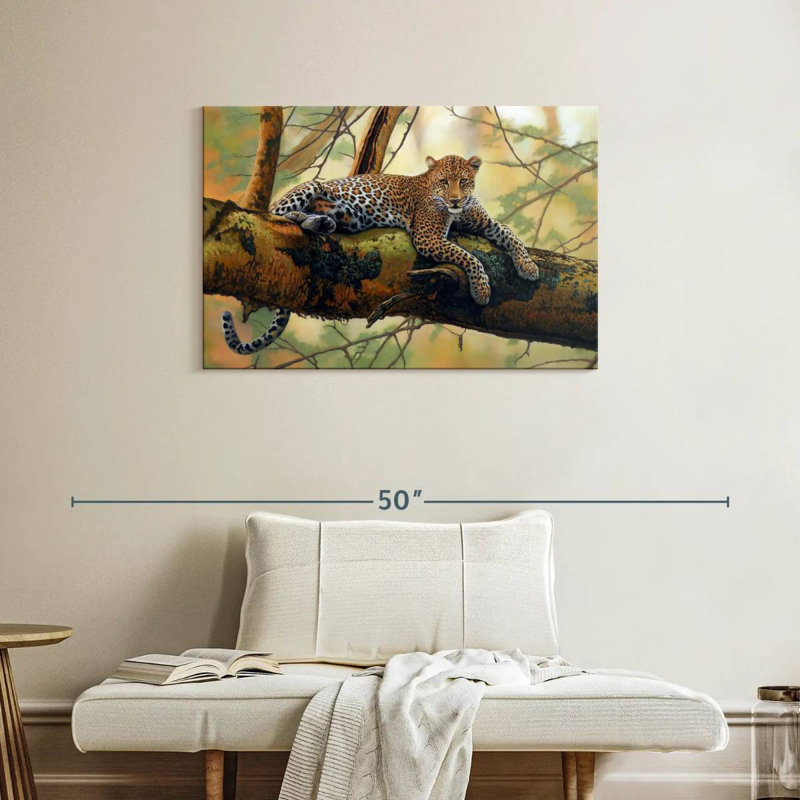 Brampt African Leopard, 24" H x 36" W