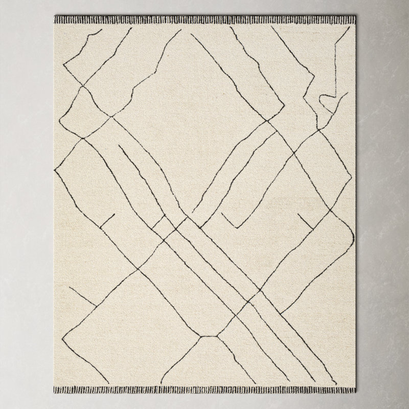 Isla Hand Tufted Wool Moroccan Indoor Rug, Rectangle 8' x 10'