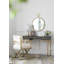 Miroir mural circulaire avec cadre en fer doré, miroir décoratif pour le salon, le vestibule, le bureau-498114055