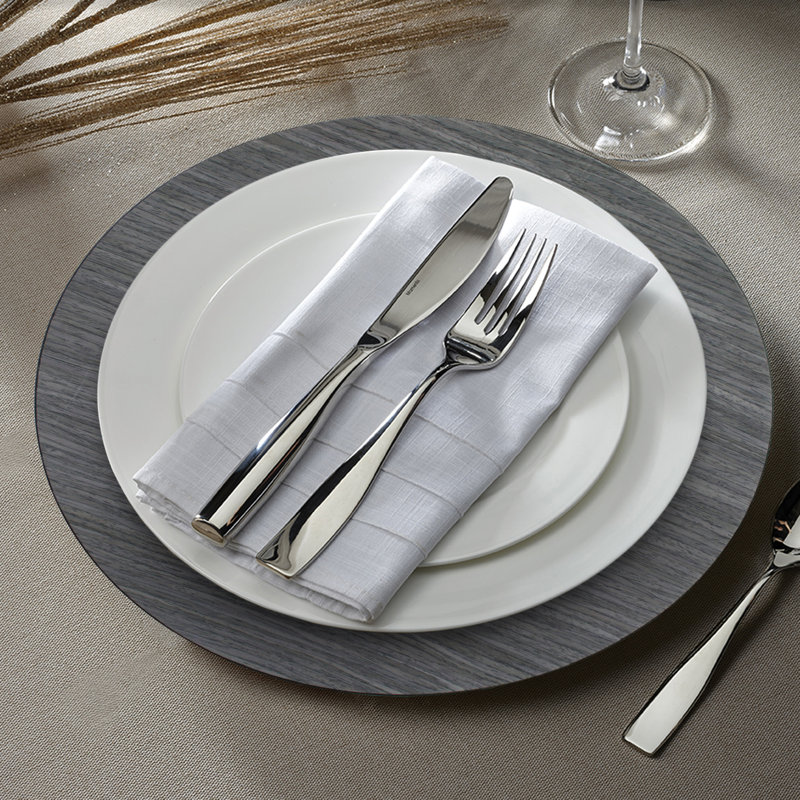 Plat de service 13 po, gris