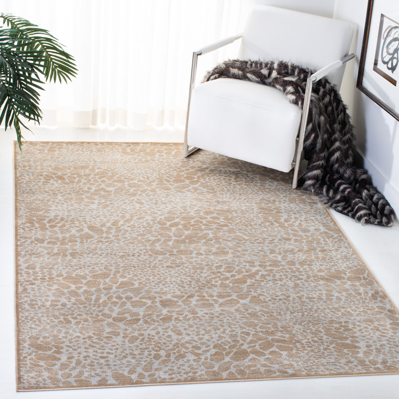 Tapis à imprimé animal Abdur-Rafay, Rectangle 5 pi 3 po x 7 pi 7 po
