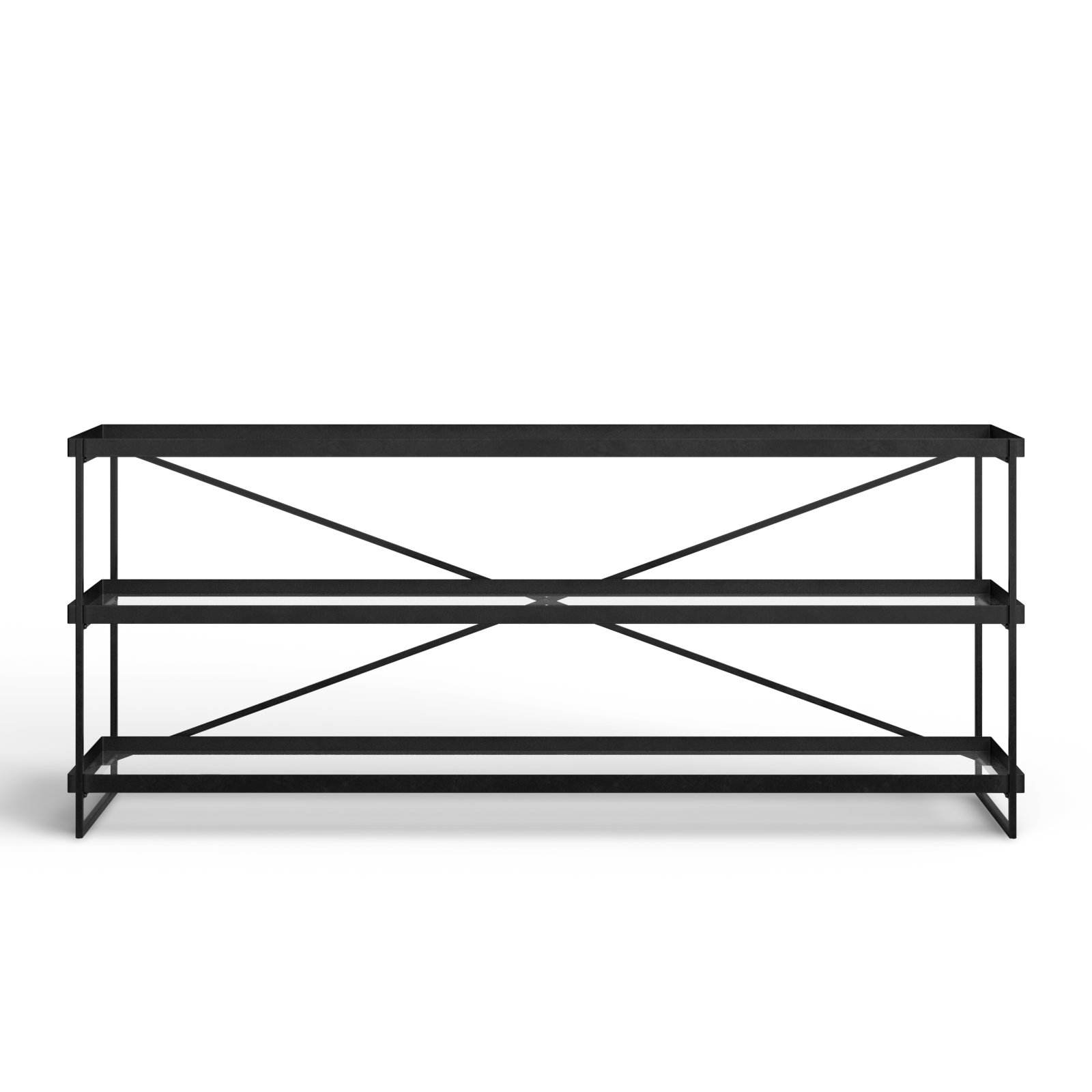Lupita 16'' Console Table, 72 x 16 x 30, Black