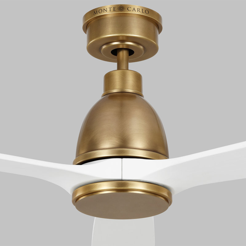 Ceiling Fan with LED Lights, Hand Rubbed Gold