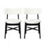 Chaises de salle à manger de style moderne Mid-Century Boucle avec dossier incurvé unique (ensemble de 2)-1330664529