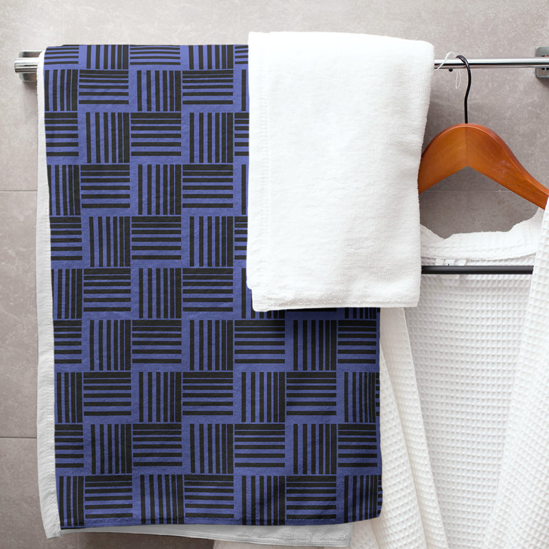 Jaya Bath Towel, Light Violet/Black