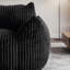 Upholstered Corduroy With Footstool Armchair-656960684