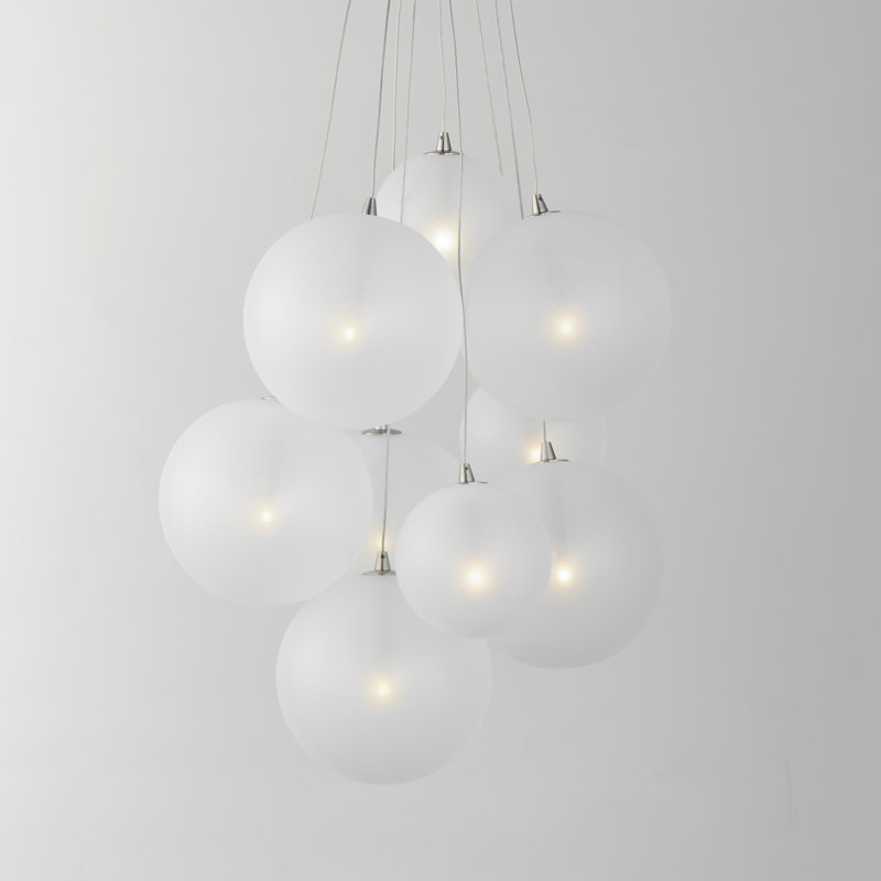 Celica 9 - Light Cluster Pendant, Satin Nickel