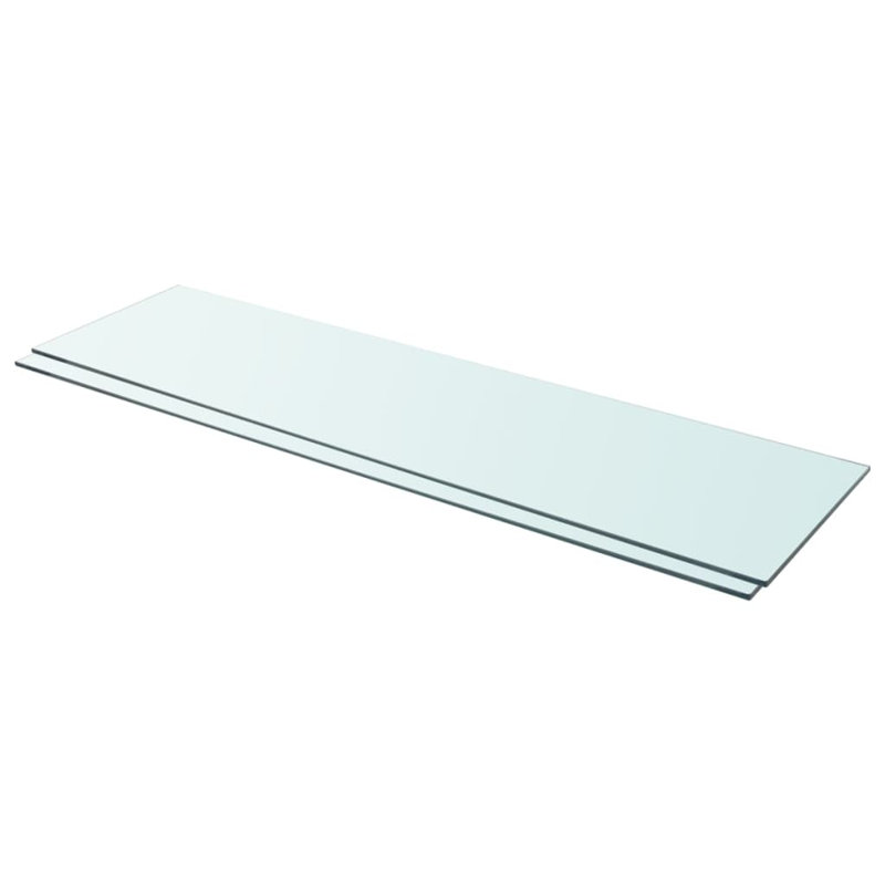 Wall Shelf Floating Shelf Display Shelf Wall Mounted Tempered Glass, 0.31" H x 43.3" W x 11.8" D