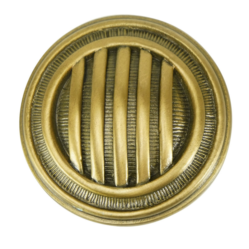 RIBBED KNOB; ANTIQUE NICKEL, Gold