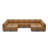 Ancram Oversized 14-Seats U Shaped Sofa Storage Sleeper Faux Leather Memory Foam Couch Adjustable Backrest Modular Sofa for Livingroom-127036951