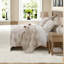Ensemble de literie réversible pour très grand lit, ensemble de courtepointe en mélange de coton brun clair, chambre à coucher moderne
