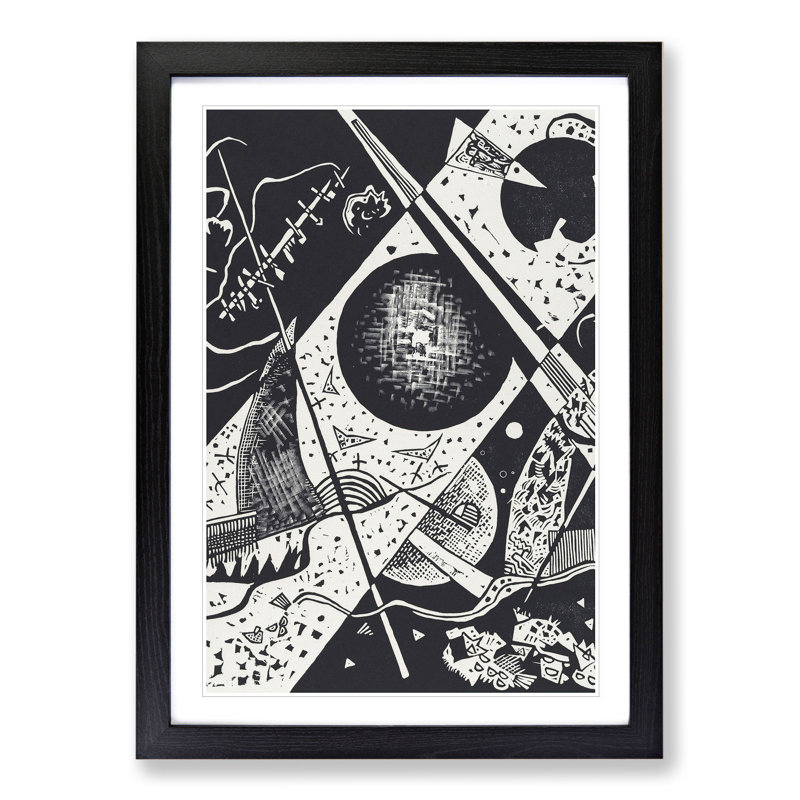 Small Worlds VI by Wassily Kandinsky - Single Picture Frame Print on Wood, Black Framed, 65cm H x 48cm W x 2cm D