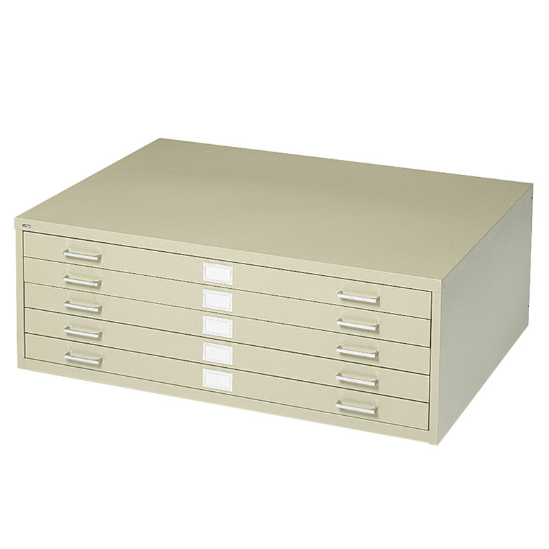 Five-Drawer Flat File Filing Cabinet, Tropic Sand