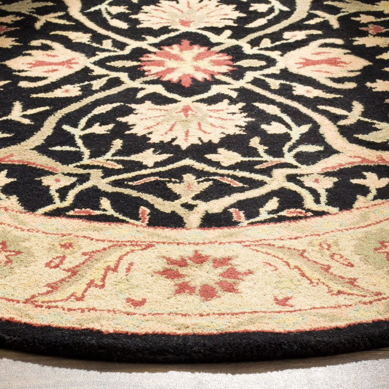 Tapis oriental en laine touffeté à la main Dunbar, Rond 8 pi