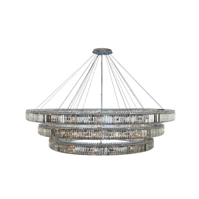 Rondelle 57 LT Chrome/Clear Tiered Chandelier Allegri