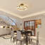 Darvel 1-Light 50cm LED Semi Flush Mount