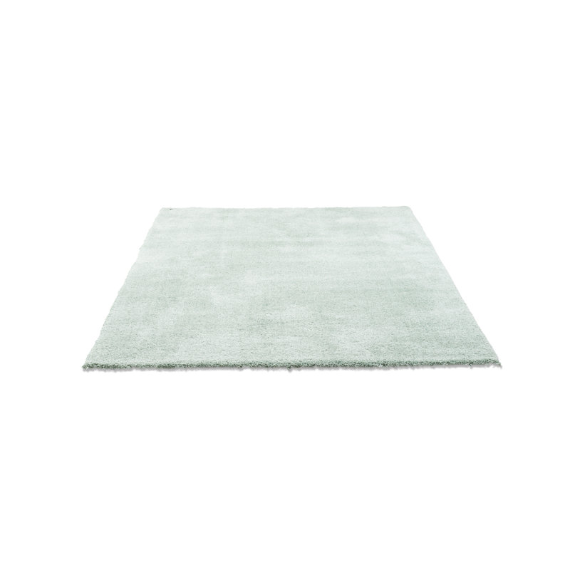 Cozy Handmade High Pile Mint Green Rug, Rechteckig 190 x 290 cm