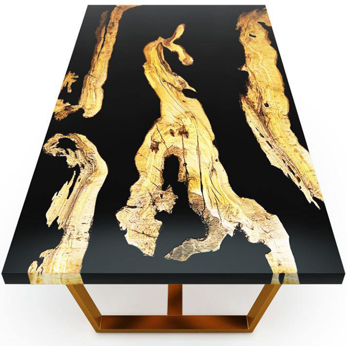 Morano Coffee Table, Black, 17.7" H x 47.2" L x 23.6" W