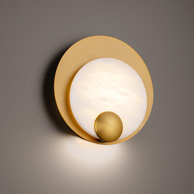 Rowlings 1 - Light LED Flush Mounted Sconce, Aged Brass