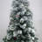 Home Heritage Flocked 5 Ft Artificial Half Christmas Tree Prelit with 100 LED Lights