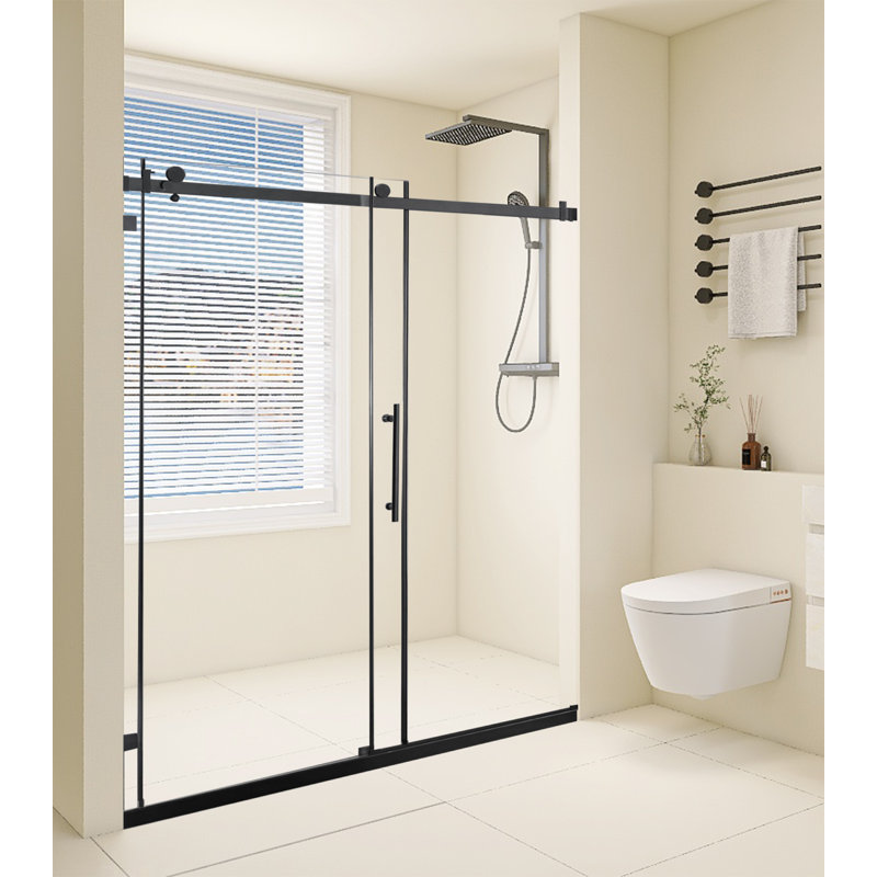 Portes de douche en verre sans cadre 60 x l 60 x H 60 mm avec verre trempé transparent