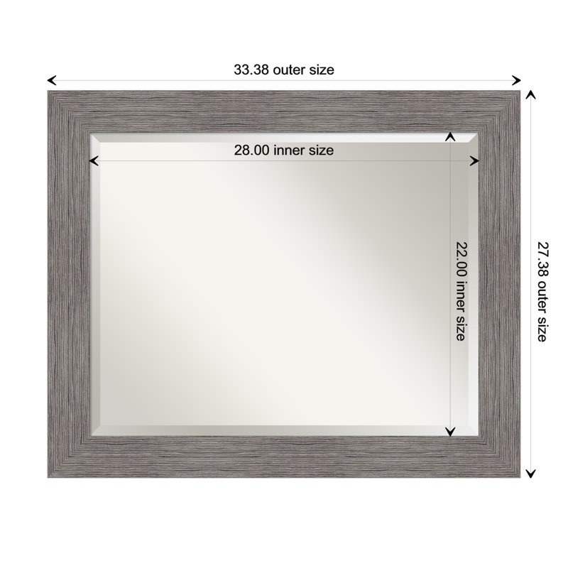 Eliakim Flat Wall Mirror, 27.38" x 33.38"