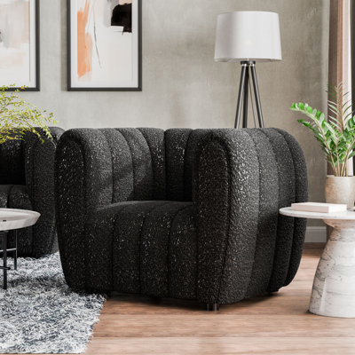 Celal Channel Tufted Upholstered Barrel Chair