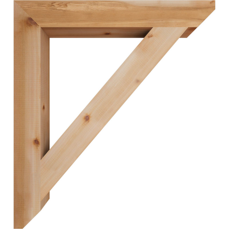 Support traditionnel en bois rustique à lattes, Cèdre rouge, H 34 po x l 3,5 po x P 30 po