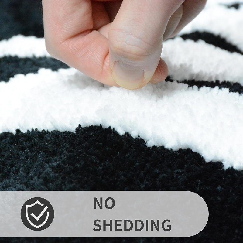 Tapis de salle de bain noir pour salle de bain