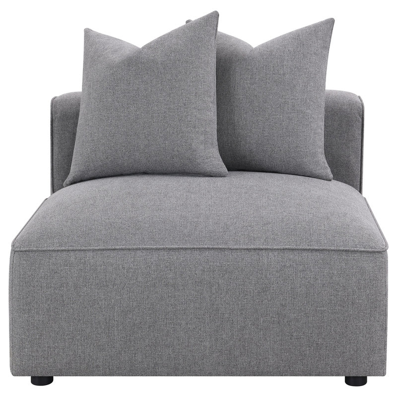 Fauteuil sans accoudoir avec coussin décoratif Amherst