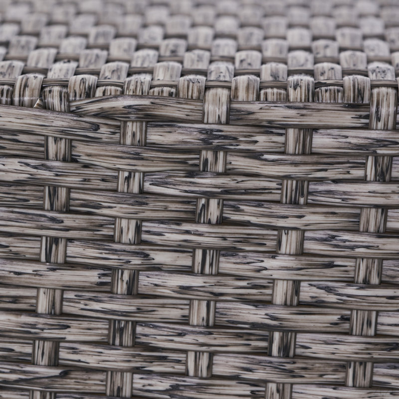 Charming Polyethylene Rattan Accent Table For Versatile Outdoor Décor, Gray