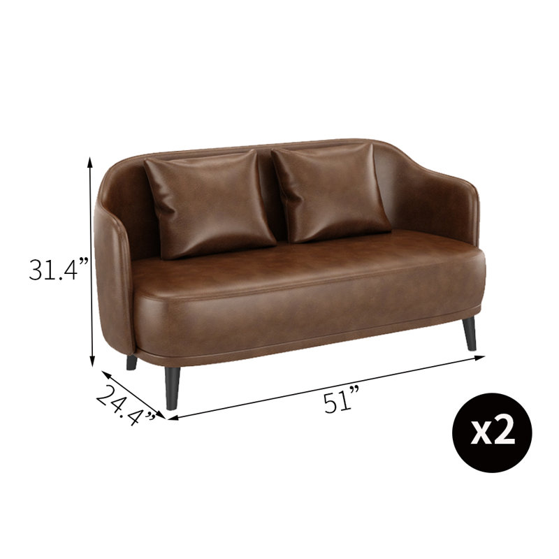 Banc de restaurant rétro simple (ensemble de 2)