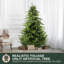 Arbre de Noël artificiel pin avec base 6,5 pi. Fraser Hill Farm-1444839645
