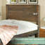 Base de lit plateforme en bois massif Bilal avec tête de lit 48,6 po, brun-726222994-726222998