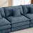 Modular Sectional Sofa, 102 Inch L Shaped Couch Set For Living Room, 3-Seater Comfy Cloud Couches With Movable Ottoman, DIY Combination, Chenille, Blue-1826750975