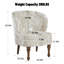 Chaise d'appoint à dossier rembourré en velours de 25,6 po de largeur-1889513761