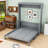 Queen Size Wooden Murphy Bed with Convertible Desk-Shelf-2022119587