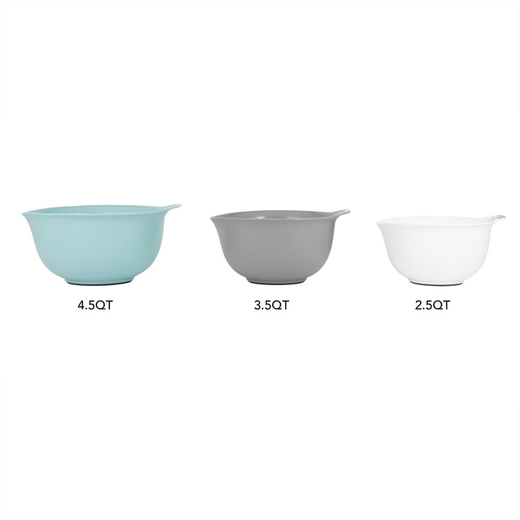 Kitchenaid Gourmet Bowl Scraper Set of 2 Aqua Sky/Sorm Grey for sale online