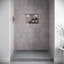 Base de douche en alcôve en acrylique gris mat 48 po x 36 po avec drain central Streamline-118934452