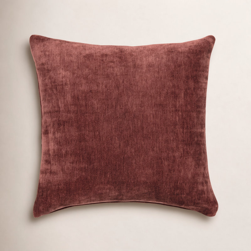 Coussin Gabrian Renley, Bourre en polyester, 22 po x 22 po, Vin