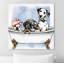 «Bath and Laundry Glam Bathaign Puppies», impression d'art moderne sur toile pour le bain-1044032430-1044032425